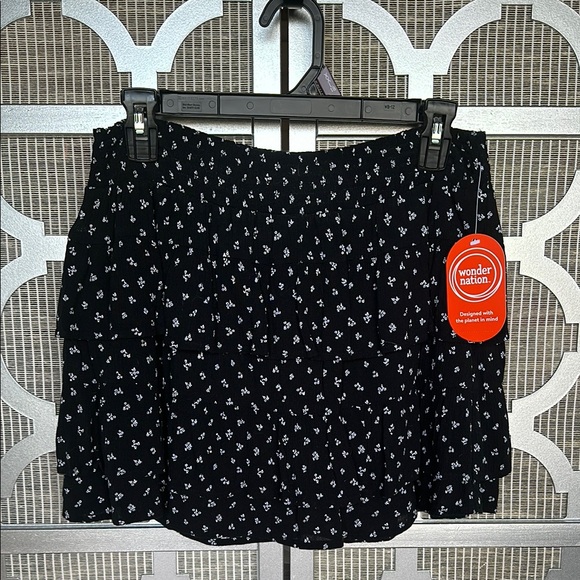 NWT Wonder Nation Black Floral kids Skirt - Picture 1 of 8